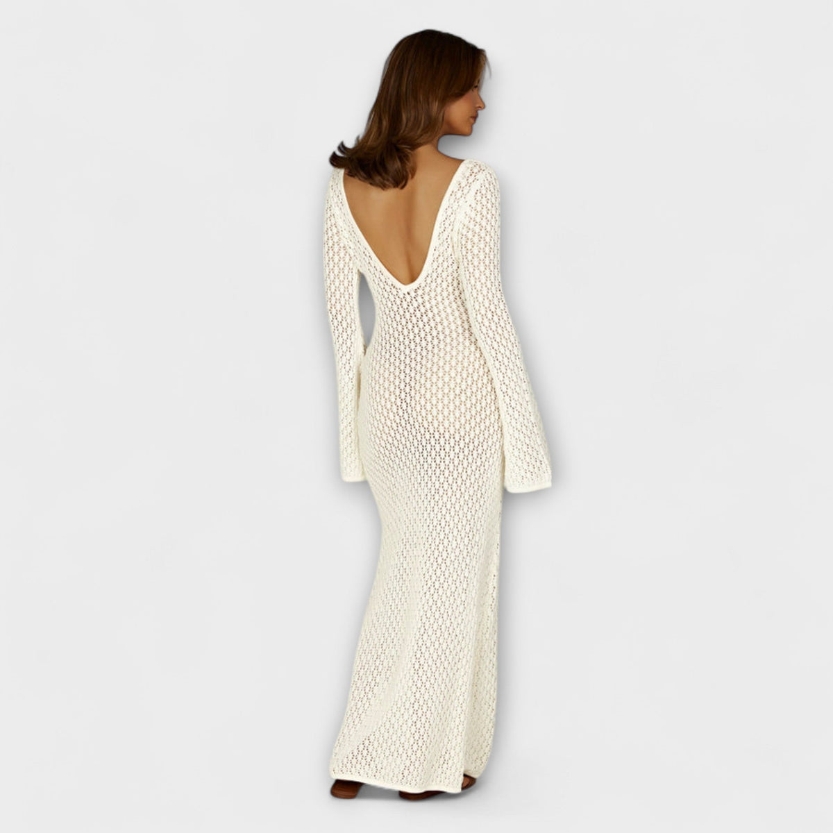 Anne - Vestido de playa blanco Luna