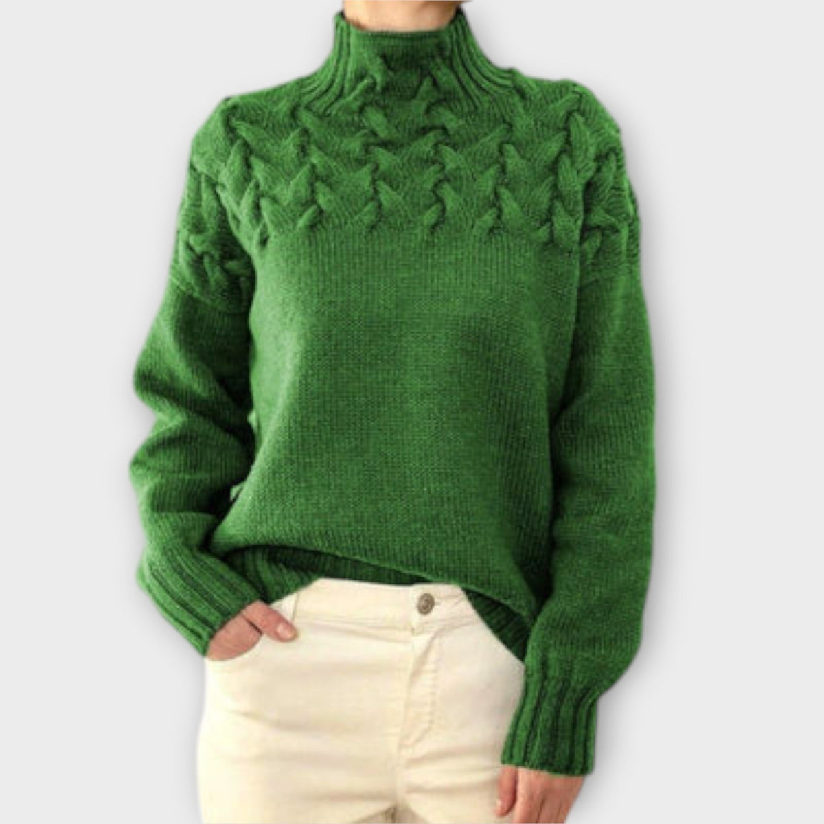 Eva - Suéter de mujer con detalle de patrón de punto