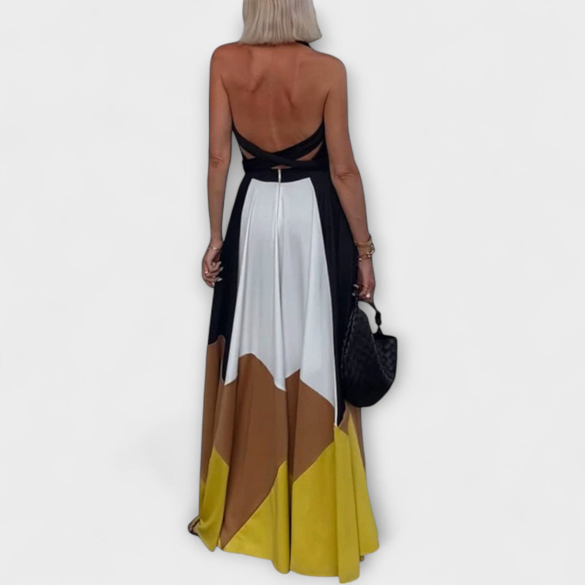 Nava - Vestido largo con espalda descubierta