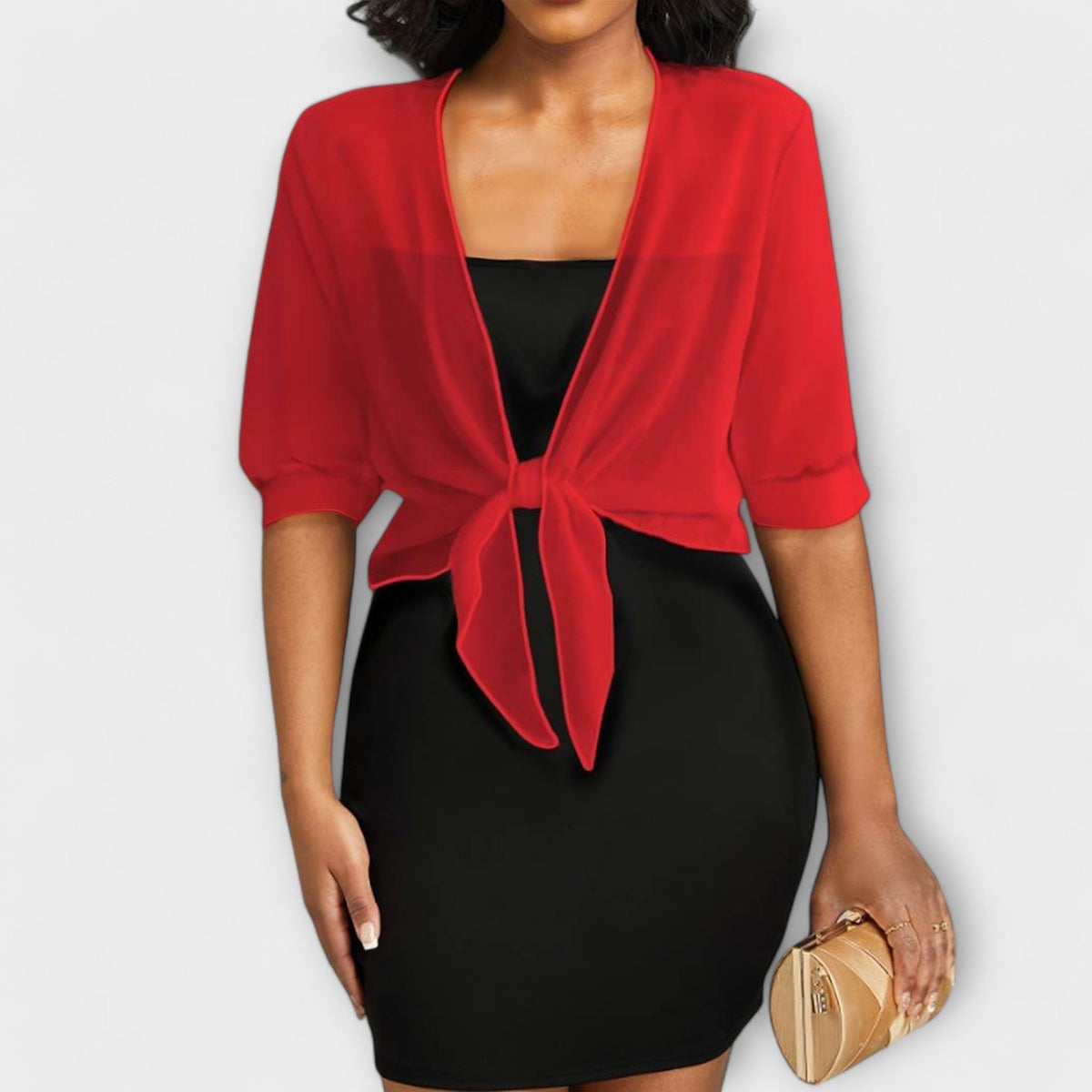 Olivia - Blusa con parte delantera abierta