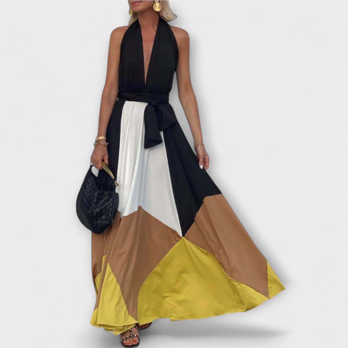 Nava - Vestido largo con espalda descubierta