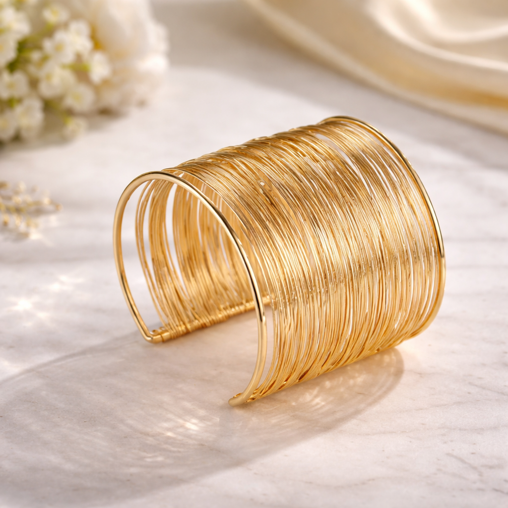 Pulsera Dorada en Forma de C
