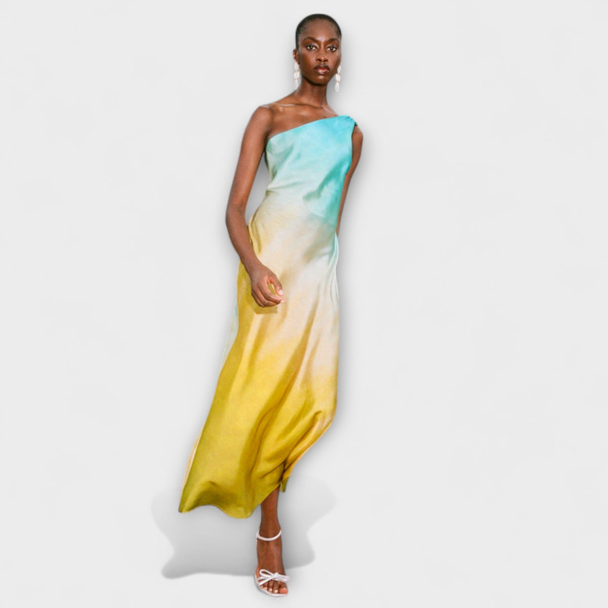 Arabella - Vestido midi de un solo hombro