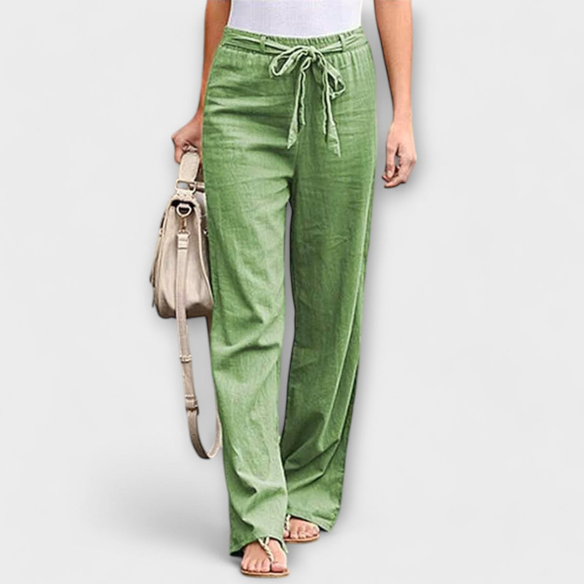 Loreen - Pantalones de lino ligeros