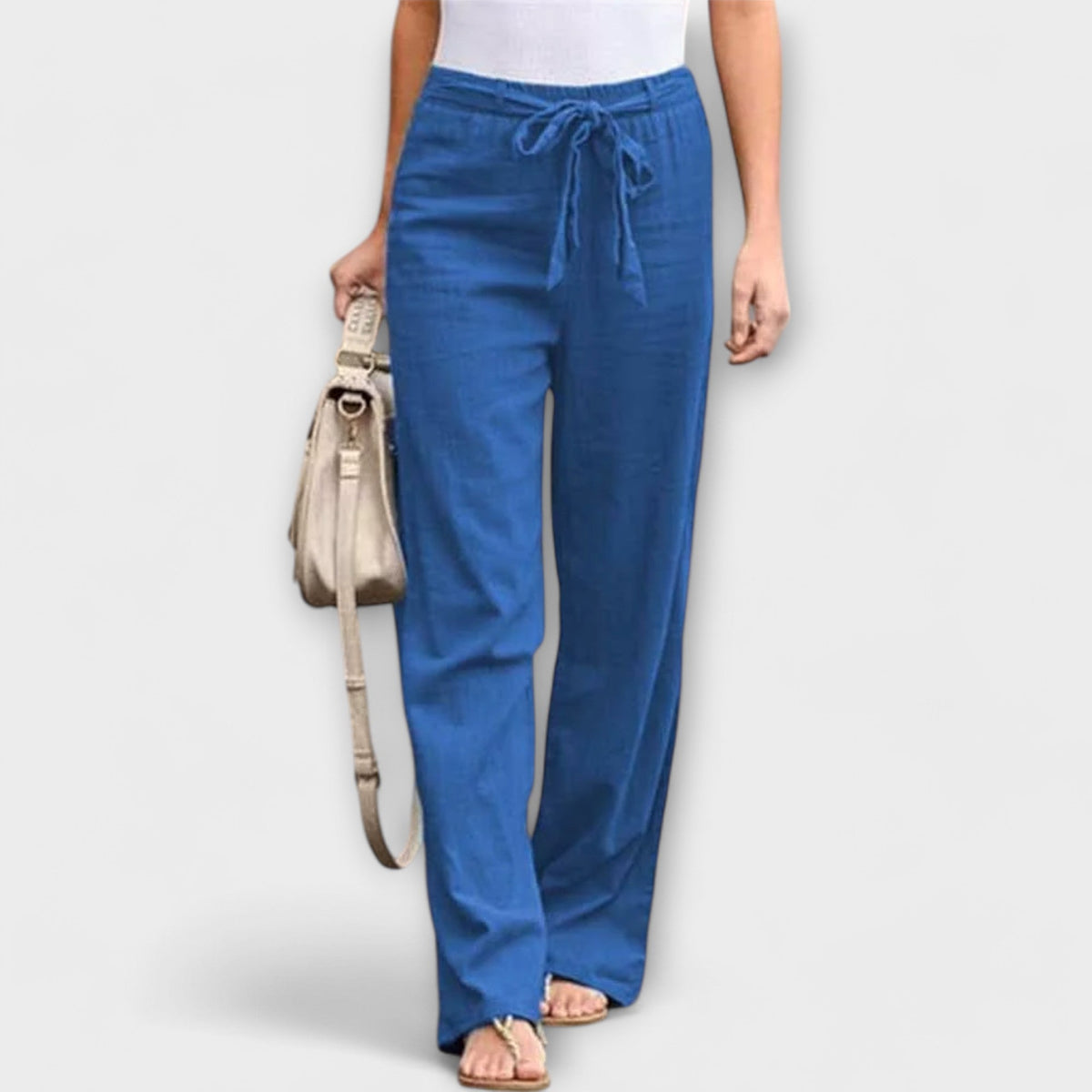 Loreen - Pantalones de lino ligeros
