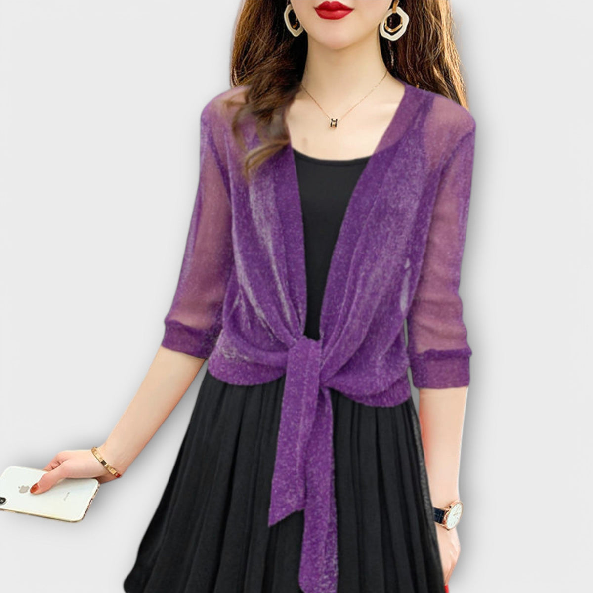 Olivia - Blusa con parte delantera abierta