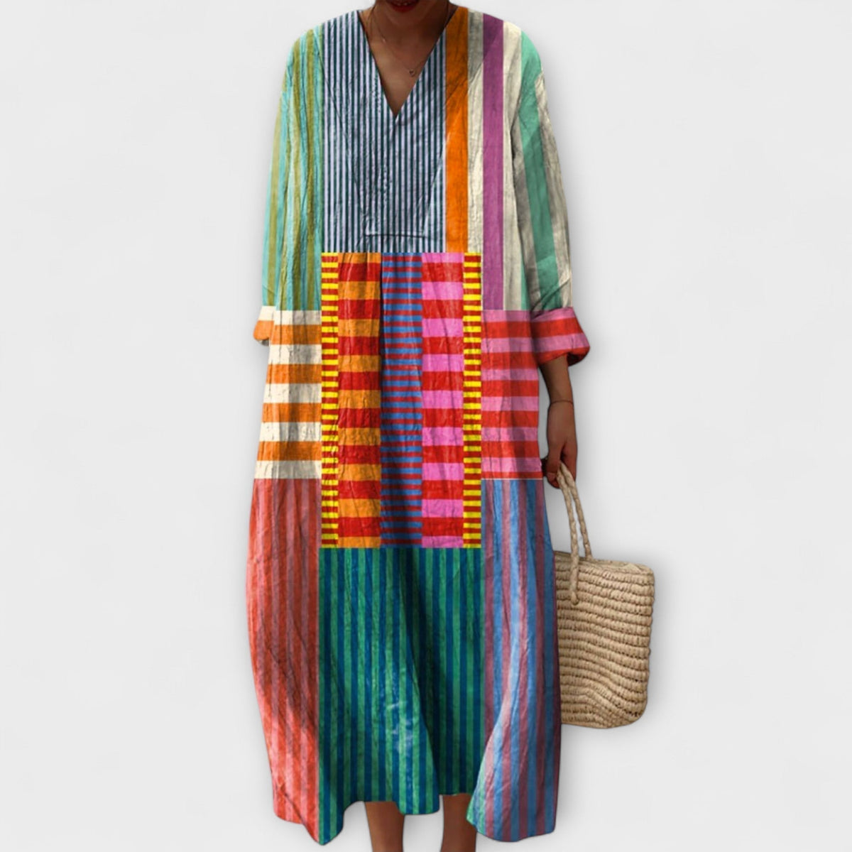 Lia - Vestido elegante con diseño geométrico