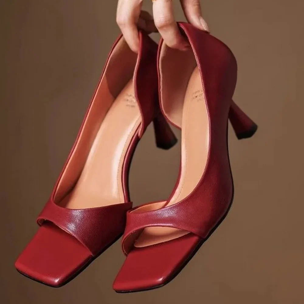 Valentina - Tacones de puntera cuadrada