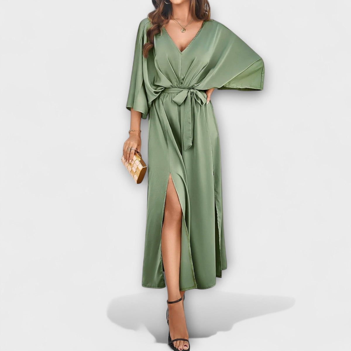 Sabrina - Vestido maxi con escote en V