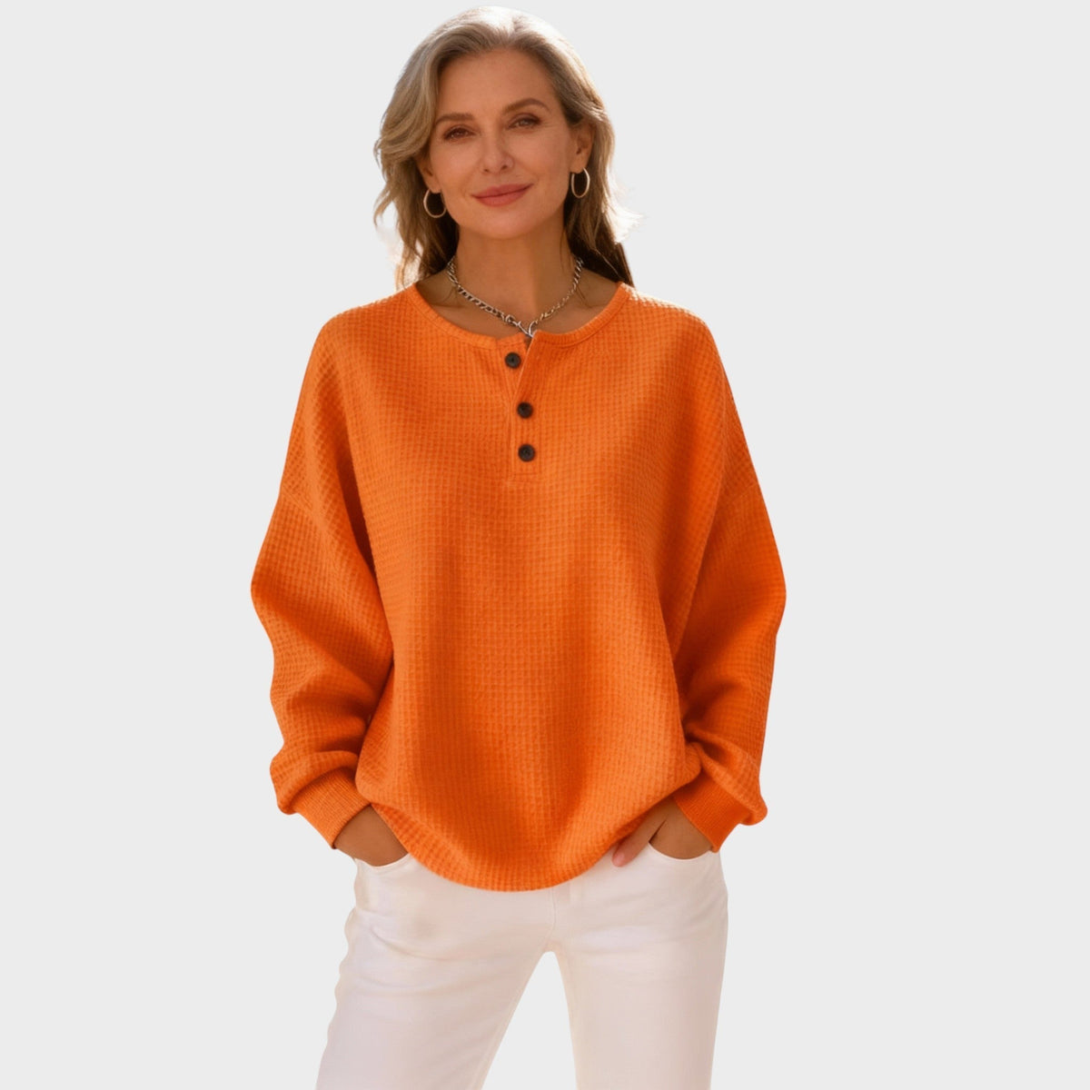 Mia - Sudadera Henley Cómoda