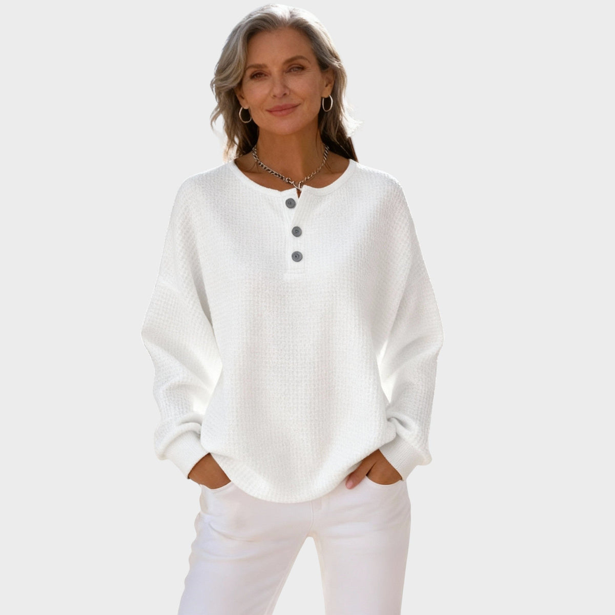 Mia - Sudadera Henley Cómoda