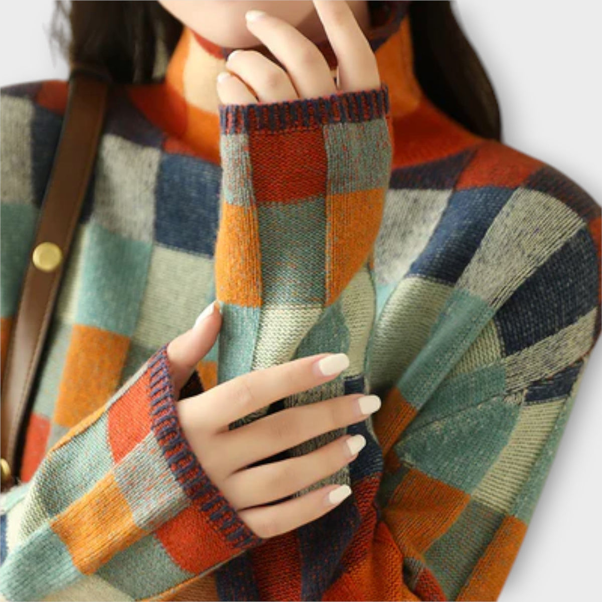 Erika – Suéter con diseño de patchwork