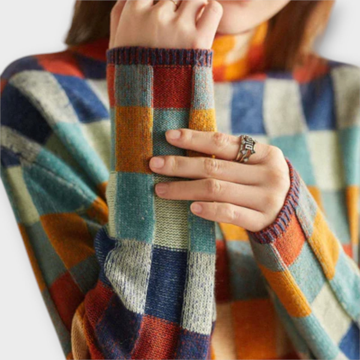 Erika – Suéter con diseño de patchwork