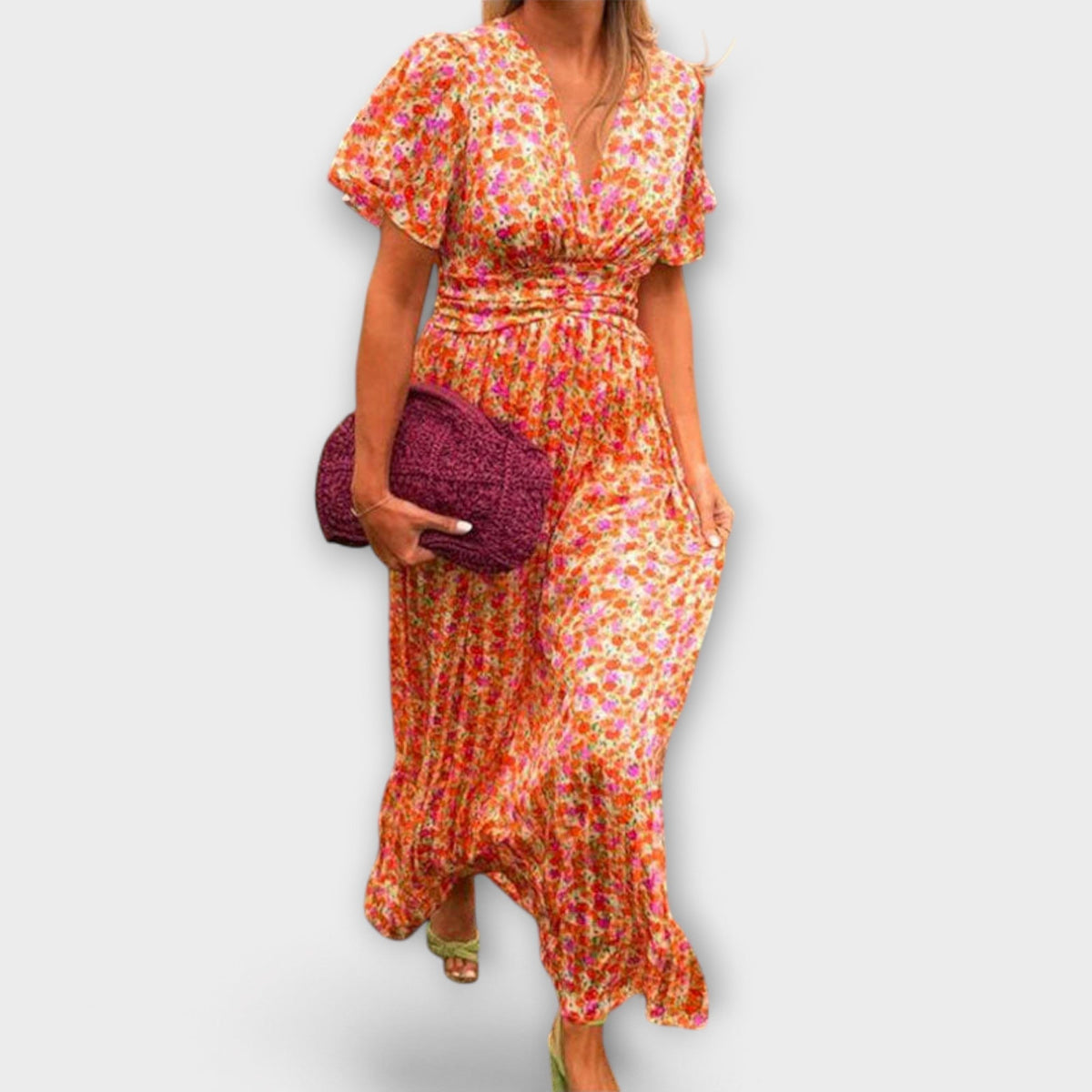 Elsie - Vestido clásico con escote en V