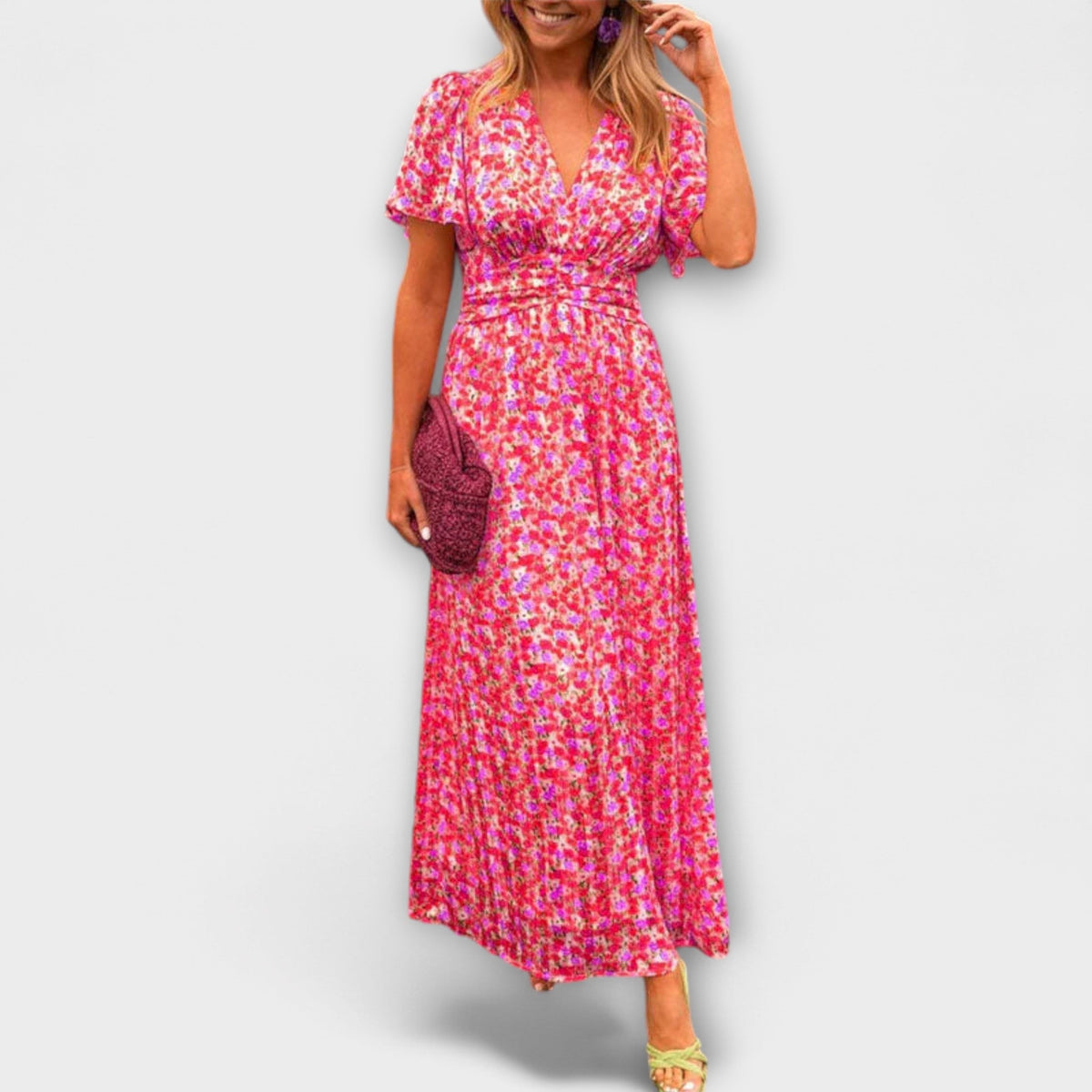 Elsie - Vestido clásico con escote en V