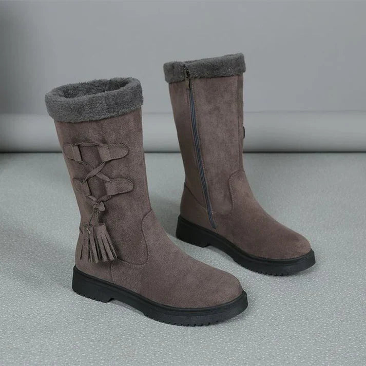 Lidia - Botas de invierno con suela gruesa y forro cálido