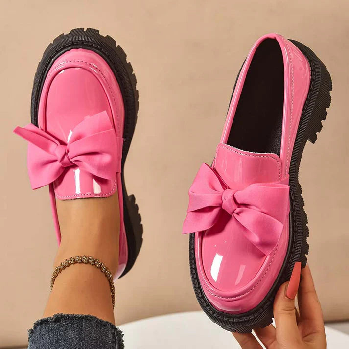 Violeta - Mocasines de plataforma con lazo