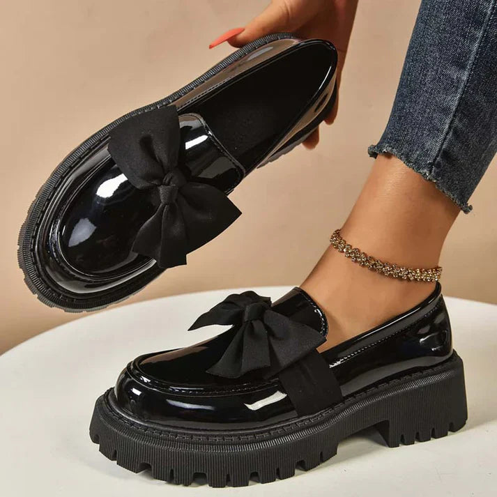 Violeta - Mocasines de plataforma con lazo