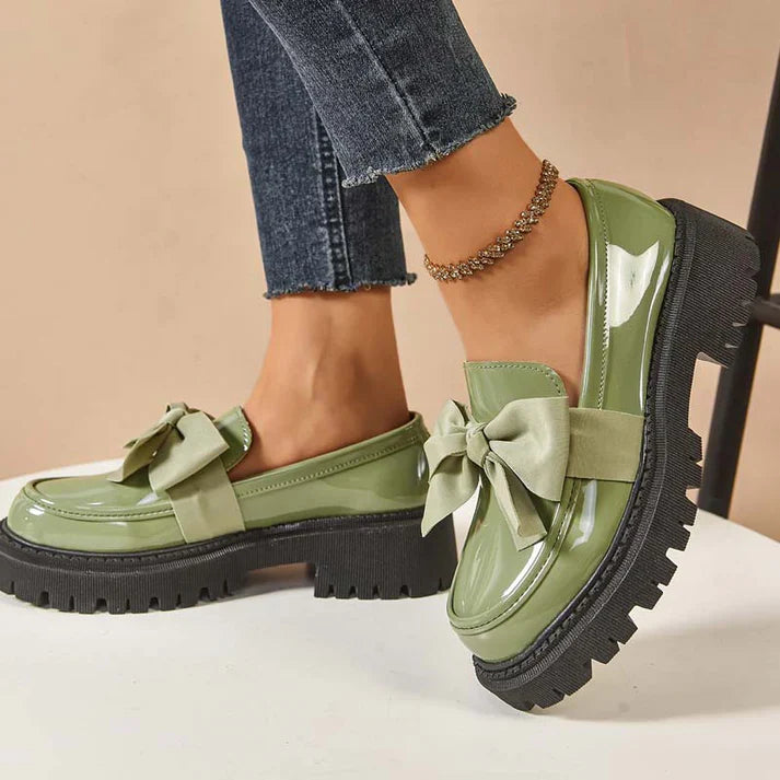 Violeta - Mocasines de plataforma con lazo