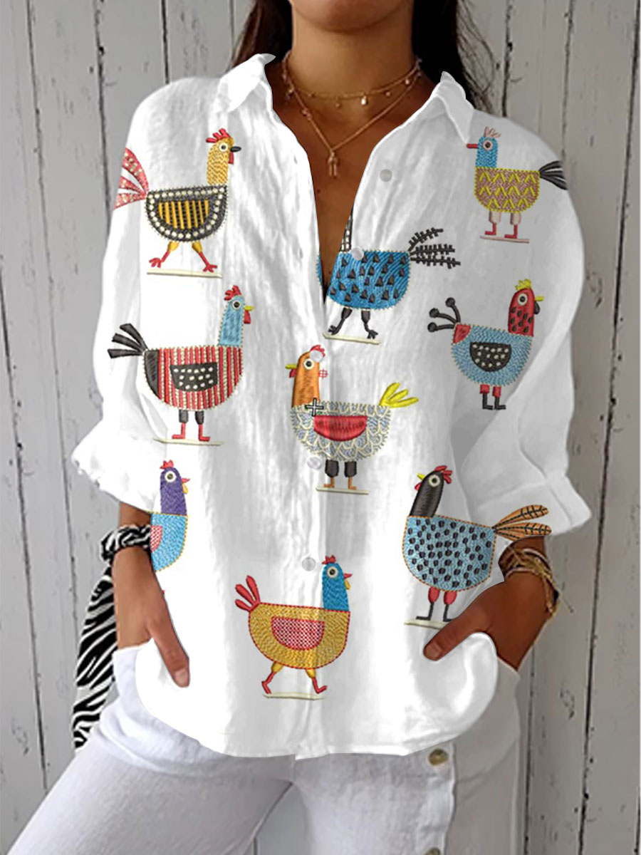 Ingrid Playful Hen Blouse