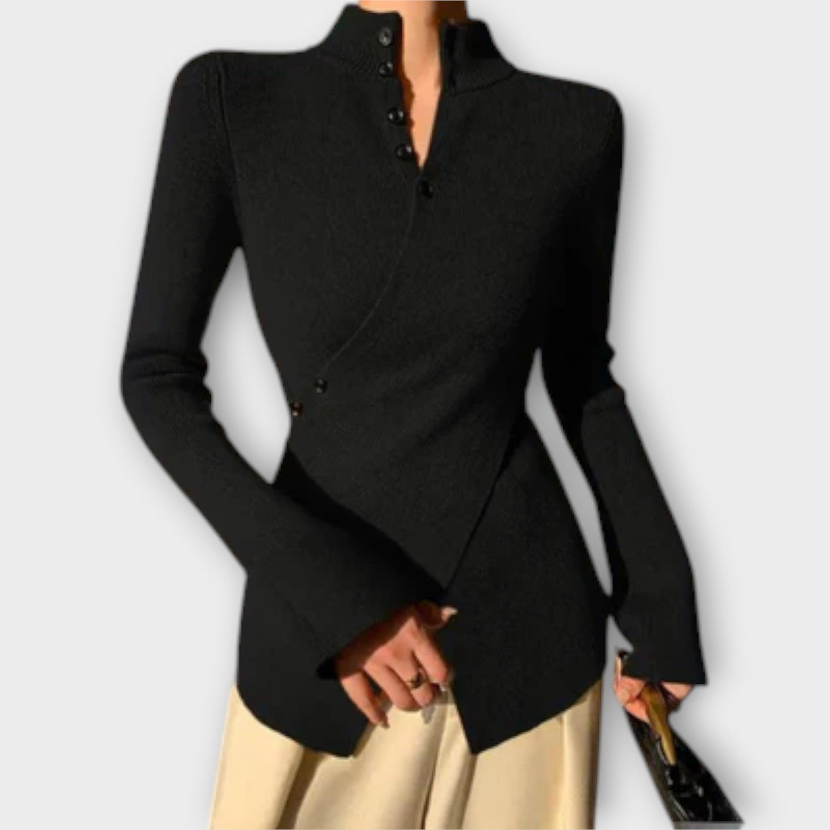 Michiko – Suéter elegante de jersey de algodón