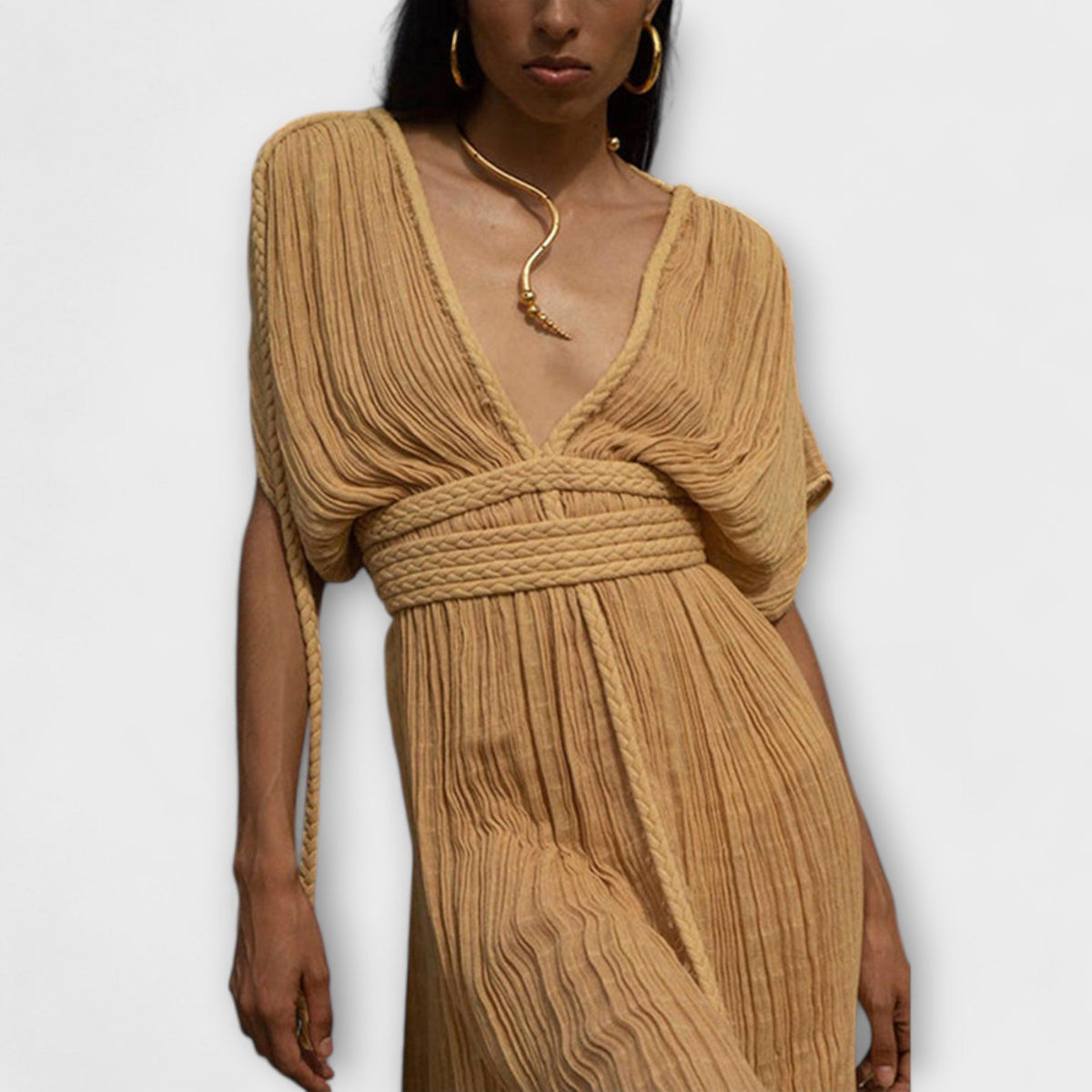 Vestido Maxi Kimono de Estilo Griego