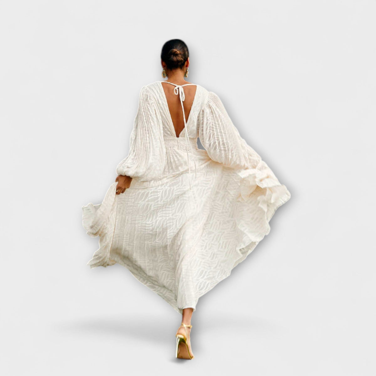 Elsa - Vestido Maxi Crema de Allegory