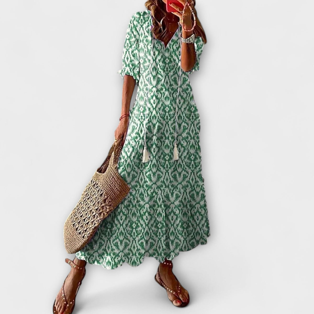 Anna – Vestido de verano bohemio femenino con silueta suelta