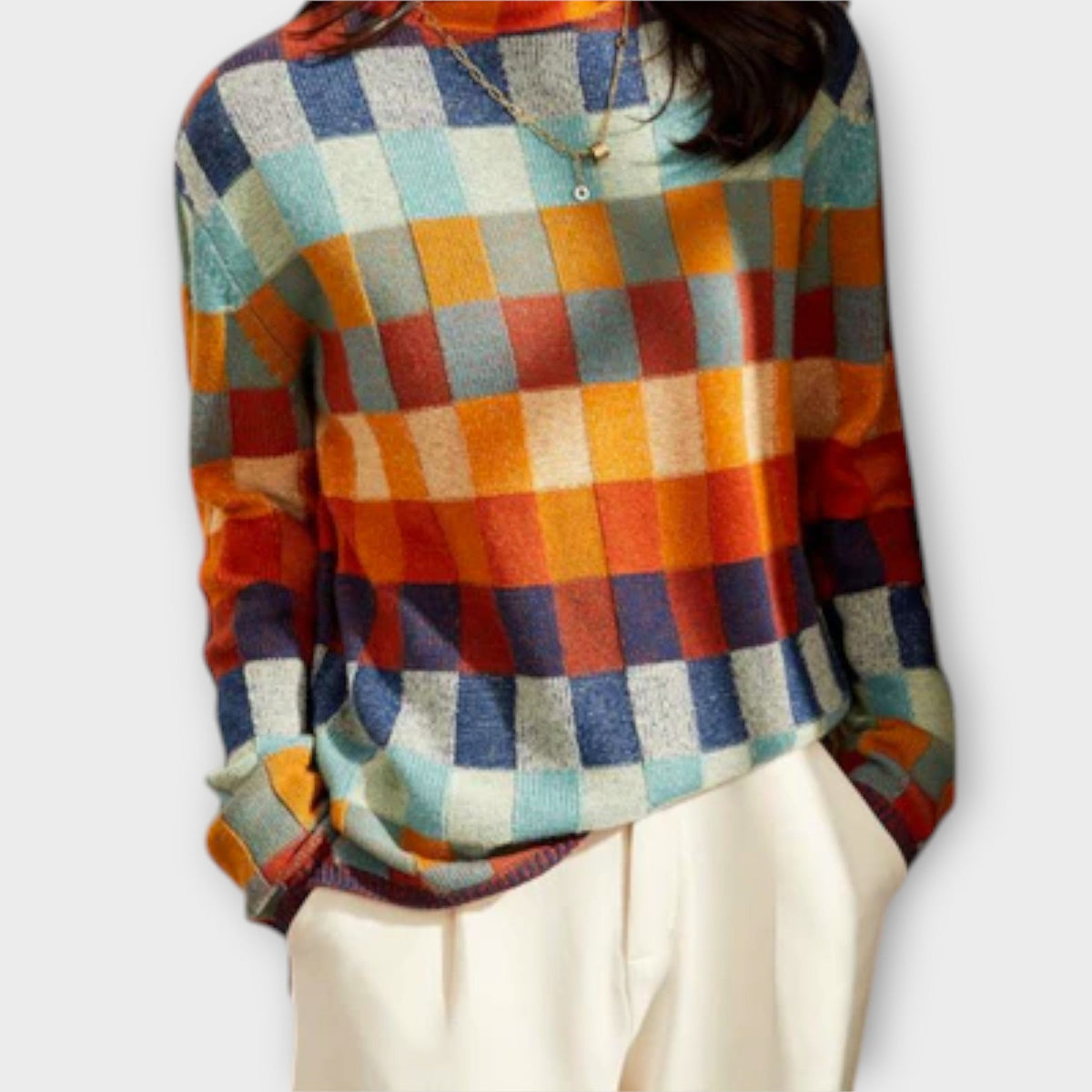 Erika – Suéter con diseño de patchwork
