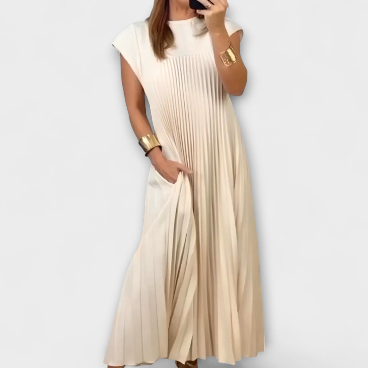 Zairelle – Vestido Plisado Elegante