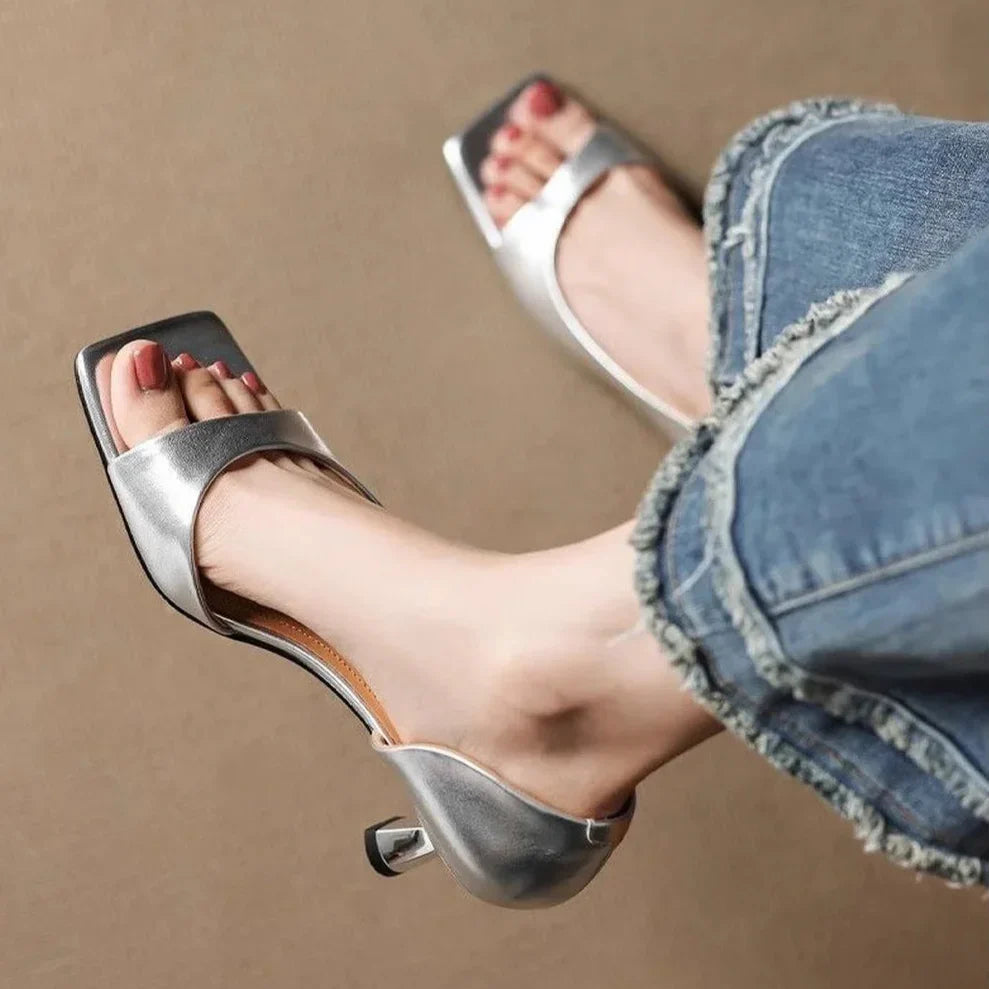 Valentina - Tacones de puntera cuadrada