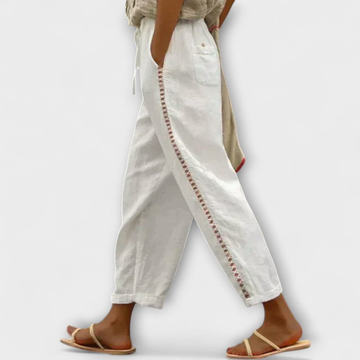 Isoldean – Pantalones de lino de alta calidad