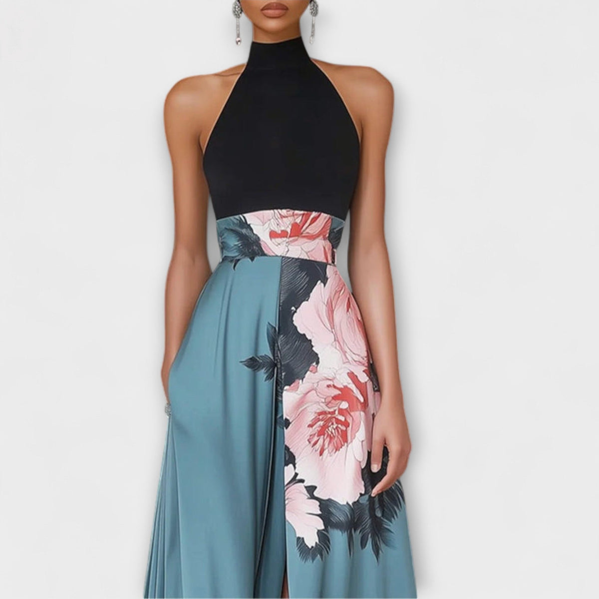 Natalie - Vestido Maxi A-line Floral