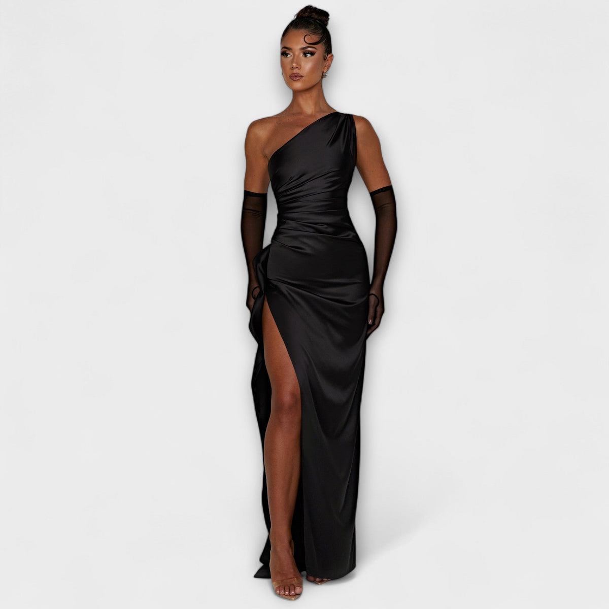 Maxi vestido de un solo hombro