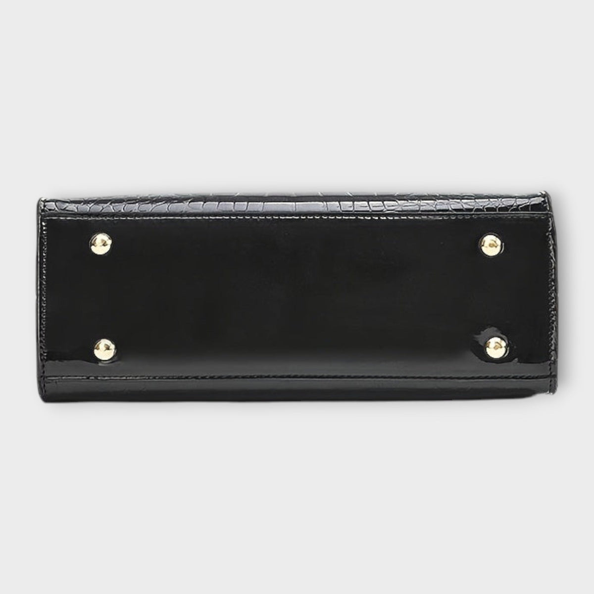 Cécile. - Bolso brillante con estampado de cocodrilo