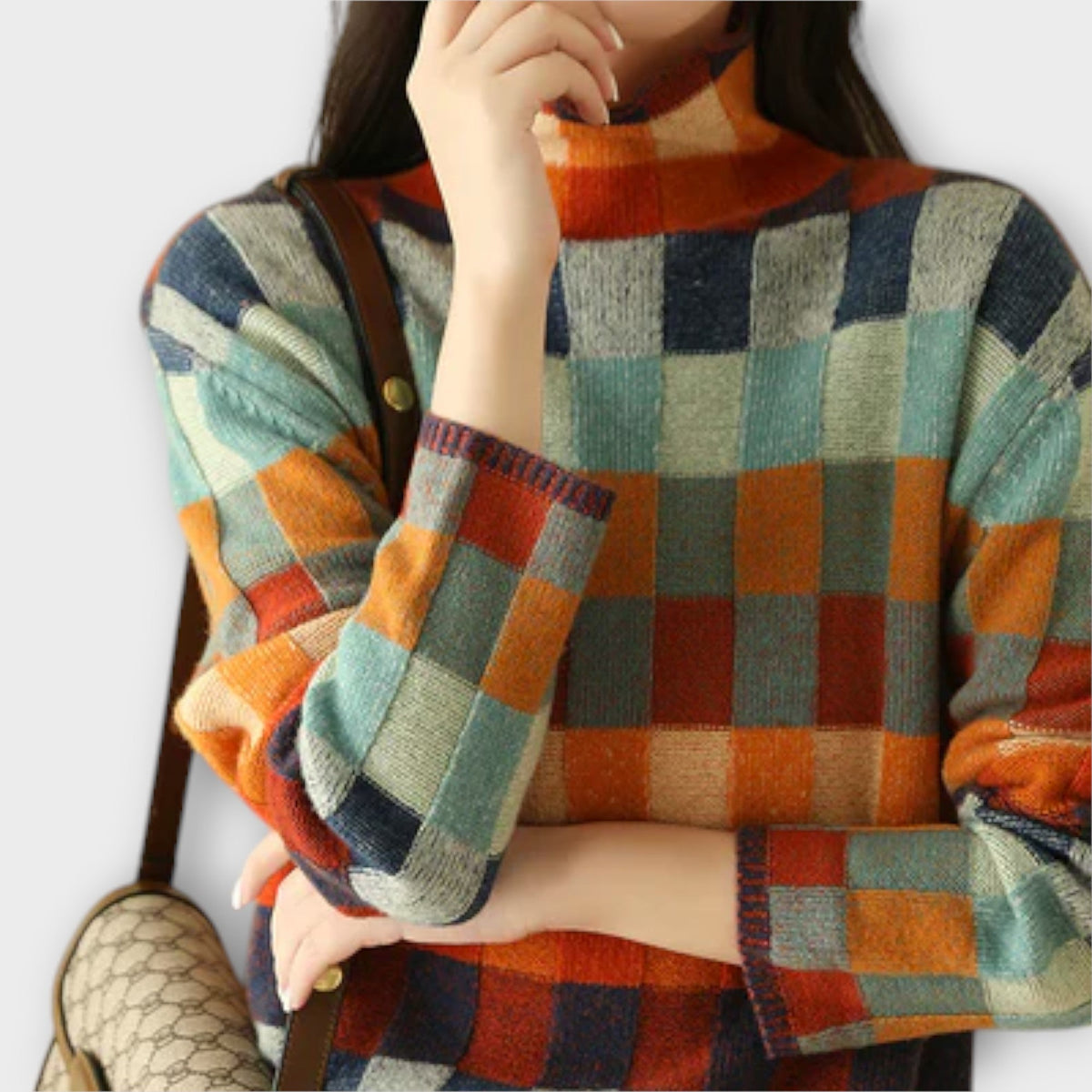Erika – Suéter con diseño de patchwork