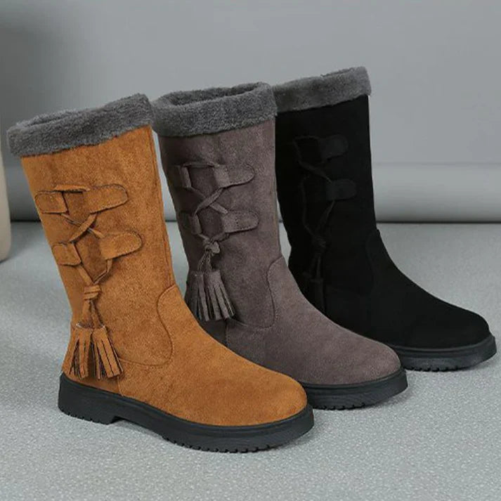 Lidia - Botas de invierno con suela gruesa y forro cálido