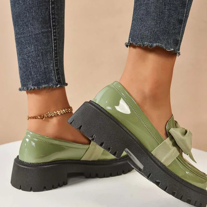 Violeta - Mocasines de plataforma con lazo